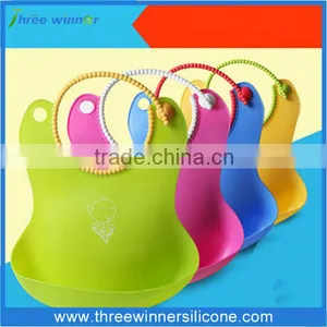 Adjustable Cute Silicone Baby Bib thumbnail-3