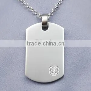 Non-Corrosive Titanium Dog Tag Engraved,titanium Pendant,titanium Casting thumbnail-1