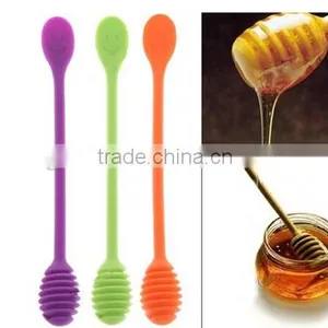 FDA&LFGB Approved Food Grade Silicone Honey Spoon thumbnail-1