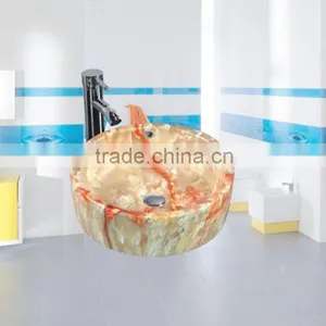 Latest Design Sanitary Ware Ceramic Simple Style Basins Wash thumbnail-2