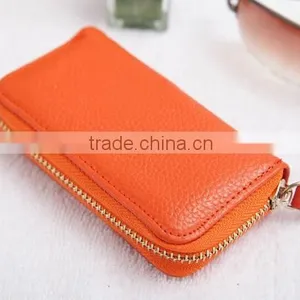 Womens Leather Key Chain Credit Card Holder Cash Wallet thumbnail-1