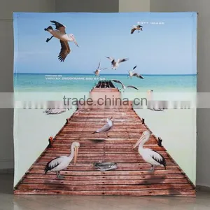 Aluminum Frame Pop Up Banner Exhibition Velcro Fabric Backdrop thumbnail-3