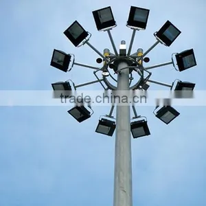 25m Polygon Flood Light Pole -hot Dip Galvanized Lamp Post, Lamp Column thumbnail-1