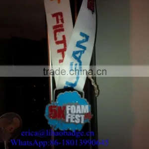 High Quality and Luxury Design Enamel Metal Medals and Trophies , Custom Ribbon Cheap Medals for Award thumbnail-5