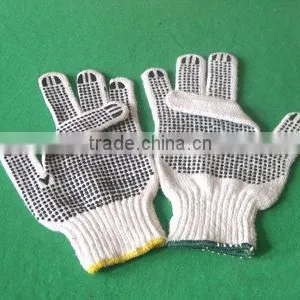 Standard Dot Men's Work Labor White Gloves Breathable Hand Dot White Cotton Knit Gloves Factory Knitted Working GLoves thumbnail-1