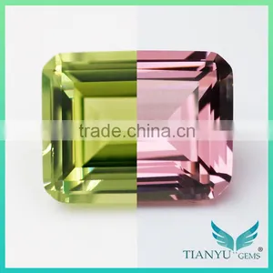 Loose Synthetic Gemstone #139 Emerald Cut Nanosital Stone Wholesale Price thumbnail-1