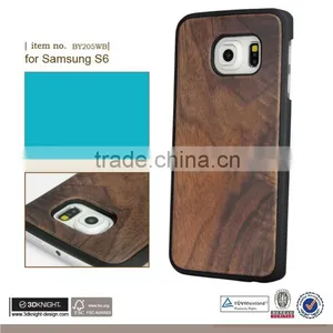 2016 New Arrival Original Wood Logs Case Blank Hard Back Wooden Cell Phone Case For Samsung S6 Case Bamboo Factory Price thumbnail-2