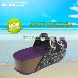 Sexy Women Wedge Heel Slippers Cheap Slippers With Buckle thumbnail-1