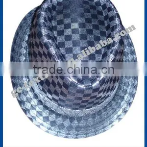 Diamond Pattern Fedora Hat thumbnail-1