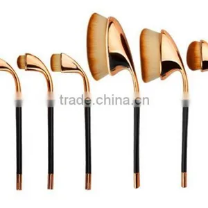 2016 Hot Selling Wholesale Golf Shape 9pcs Oval Brush Makeup thumbnail-1