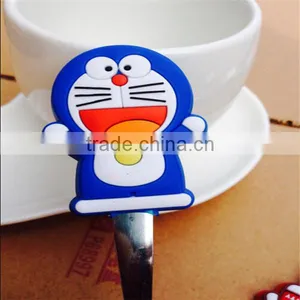 Customized Silicone Baby Spoon With Lovely Cartoon thumbnail-1