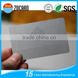 Customized Silk-screen Printing Metallic Silver Pvc Card thumbnail-4
