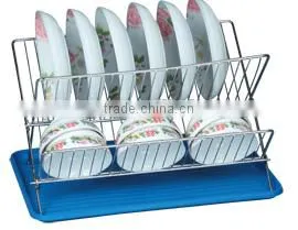Metal Dish Rack With Plastic Tray thumbnail-1