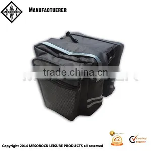 Cycling Bicycle Black Rear Double Side Rack Bag Tail Seat Pannier Bag thumbnail-2