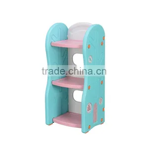 Children's Bookcase Kids Plastic Toy Storage Shelf thumbnail-5