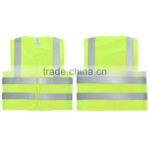 High Visibility Neon Green Safety Vest With Reflective Strips and Mesh Fabric and Pockets, ANSI/ISEA Standard | Size L thumbnail-1