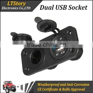 Waterproof USB Charger Adapter Socket 12-24V Outlet Power thumbnail-1
