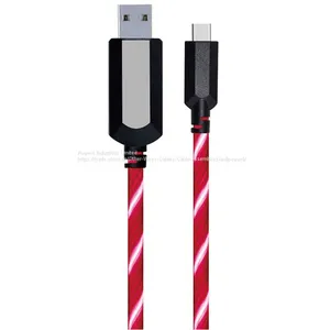 EL Visible Type-C to USB Flowing Round Cable LD004 thumbnail-1