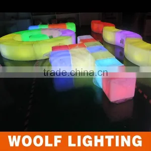 NEW Design LED Curved Benches LED Bar Chair Modern Bar Furniture thumbnail-1