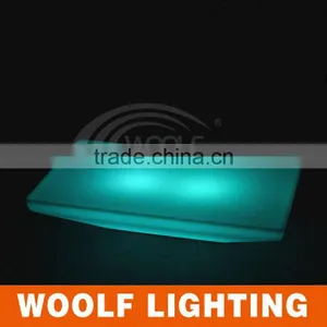 Cute KTV Bistro Popular Furniture Graceful LED Lighting Up Rectangular Cocktail Table thumbnail-1