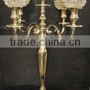 Gold Candelabra/wedding Gold Candelabra/Wedding Table Gold Candelabra thumbnail-2