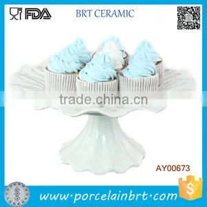 Ceramic Cupcake Stand Petal Cake Platter thumbnail-1