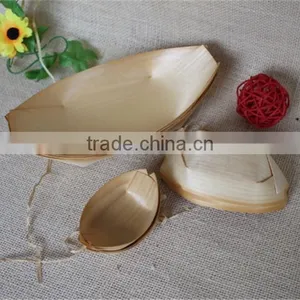 Cheap Japanese Style Pine Wooden Tray Wooden Sushi Disposable Boat thumbnail-1