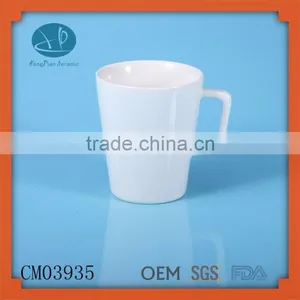 White Ceramic Porcelain Tumbler Beaker Shaving Mug With Handle thumbnail-1