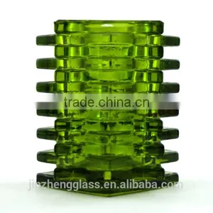 Christmas Engraved Home Decor Square Shaped Glass Candle Holders thumbnail-3