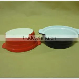 Good Quality Round Colored Ceramic Bakeware With Two Handles thumbnail-5