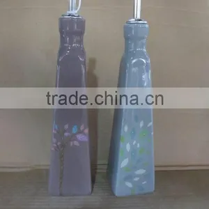 Unique Handmade Glazed Terracotta Essential Oil Vinegar Set thumbnail-1