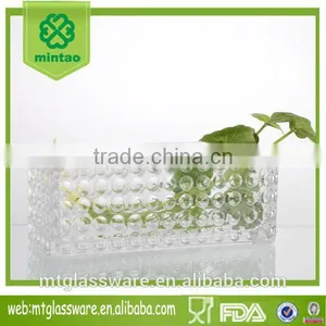 29.8/25/20cm Length Clear Dot Home Decor Sqnare Vase thumbnail-2