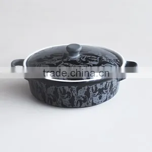 Ceramic Glaze Bakerware With Lid, Rectangle Oval Square Round Roaster thumbnail-4