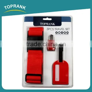 Toprank Colorful Adjustable Luggage Belt Strap 3-digit TSA Lock And Luggage Tag 3pcs Flight Travel Luggage Set For Suitcase thumbnail-3