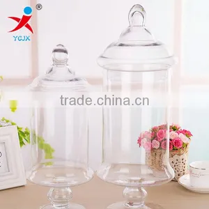 Europe Type Transparent Glass Candy Cans High Candy Jar, Wedding Wedding Furnishing Articles, Receive Tank thumbnail-1