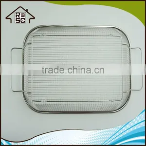 NBRSC Reliable Company Stainless Steel Mesh Roasting Frying Pan Grill Basket thumbnail-5