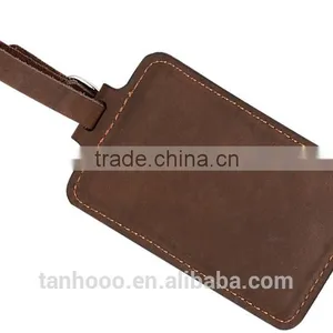 Customize Genuine Real Leather Fashion Luggage Baggage Tag Handbag Tags thumbnail-4