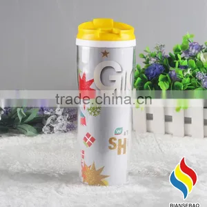 16oz PP Plastic Inner and PS Outside Insulated Coffee Travel Mug thumbnail-2