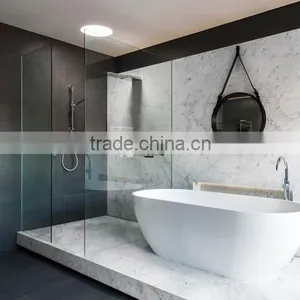 Fashionable Home Design Natural Stone White Polished Marble Tiles thumbnail-2