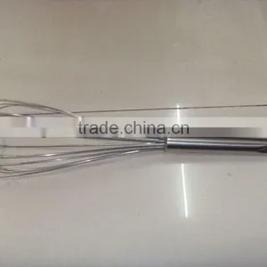 12inch Hand Held Stainless Steel Egg Rotating Whisk thumbnail-1