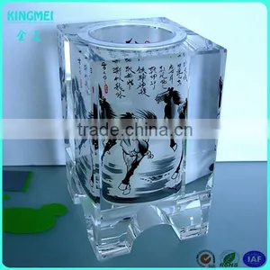 High Quality Acrylic Crystal Pen Holder,multifunction Pen Holder and Cardcase,clock thumbnail-2