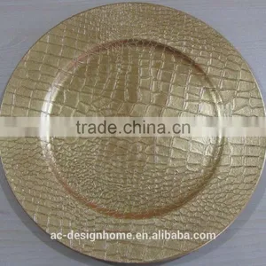 GOLD FOIL PP PLASTIC CHARGER PLATE thumbnail-1