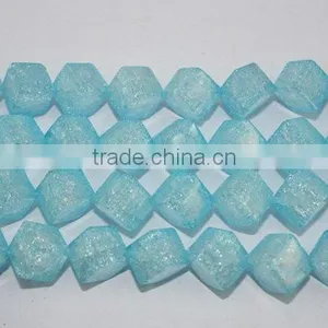 Light Blue and Square Loose Crackle Crystal Beads thumbnail-1