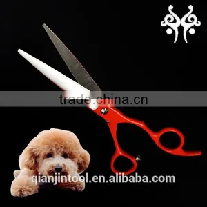 QJ-JP44 Red Pet Grooming Scissors, High Quality Dog Cleaning Grooming Scissors thumbnail-6