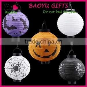 Halloween LED Lantern LED Pumpkin Lantern LED Paper Lantern Wholesale thumbnail-1