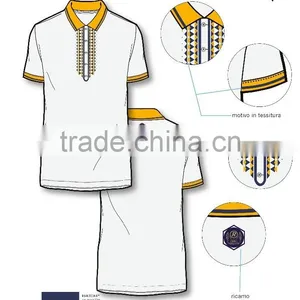 Italy Design Services for Men's Fashion Four Buttons Collar Polo Shirt ODM thumbnail-1