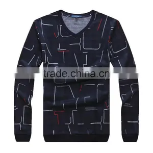 Raidyboer Men's Printed Long Sleeve t Shirt With V Neck Raidyboer thumbnail-1