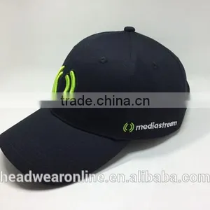 100% Cotton Black Baseball Cap for Custom Your Embroidery Logo thumbnail-3