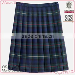 Plaid Design 100% Cotton Yarn Dyed Girls in School Short Skirts thumbnail-1