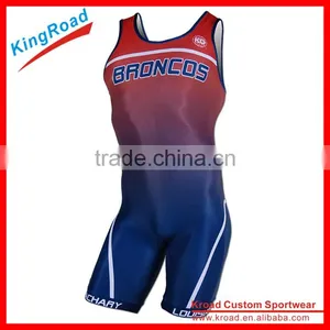 2016 Customized Professional Wrestling Singlet/Sportswear/runing Shirt thumbnail-2